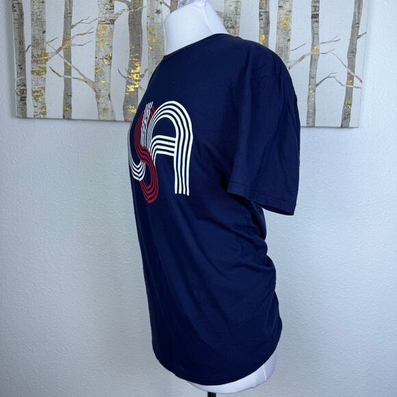 Polo Ralph Lauren Navy Team USA 2024 Summer Olympics Villagewear Tee Shirt Large - Picture 5 of 9